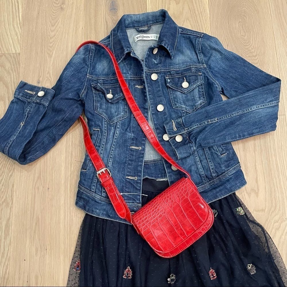Urban Outfitters red vegan leather purse.